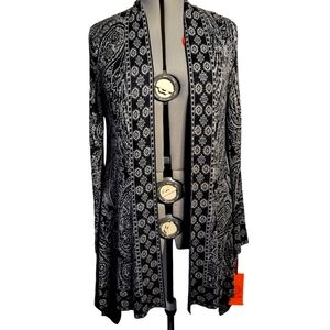 Paisley And Metallic cardigan B3